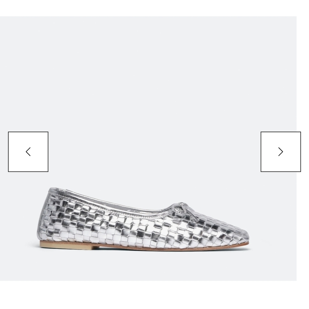 Freda Salvador Silver Woven Loafers - Picture 3 of 9